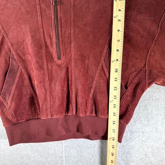 Daily Practice‎ by Anthropologie Cropped Hoodie Women's Small Maroon Corduroy - Picture 4 of 8